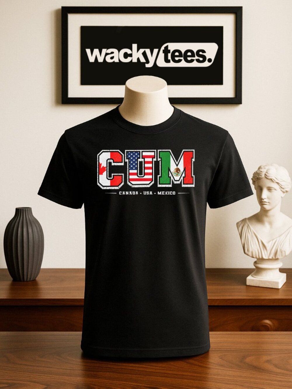 C Canada U USA M Mexico Country Soccer Support Funny Style Graphic Tee Shirt